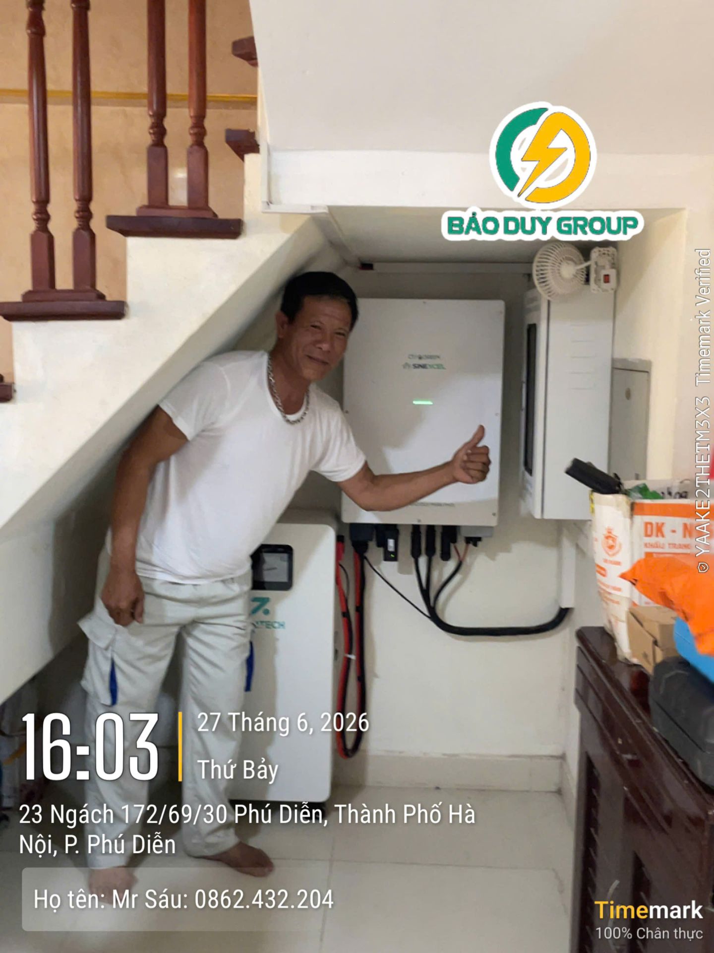 Hệ thống 3 pha 12kWp - Nhà anh Minh, Hà Nội 
