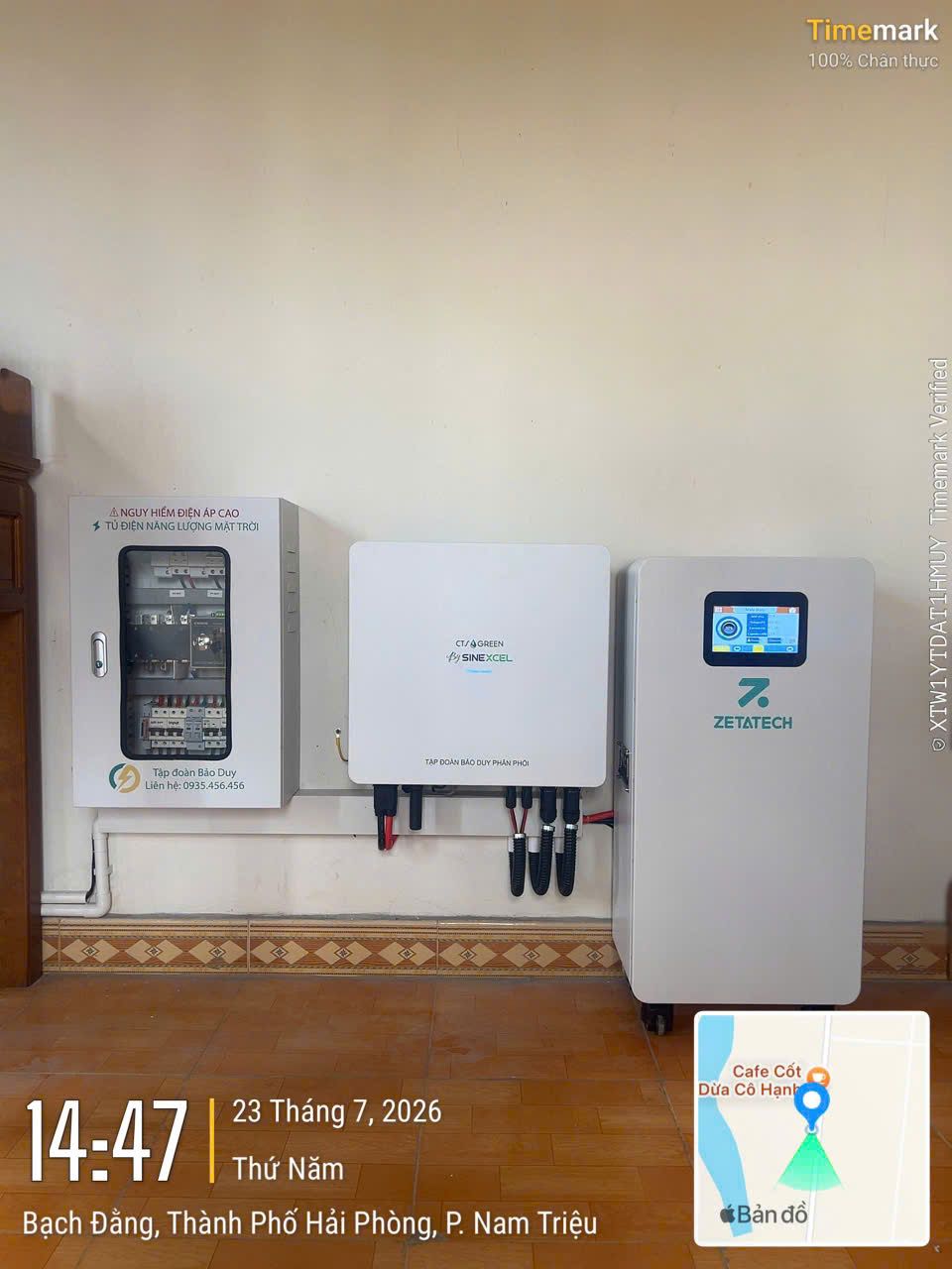 Hệ thống 4.96kWp - Nhà Mai Xuân Thái - Hải Phòng