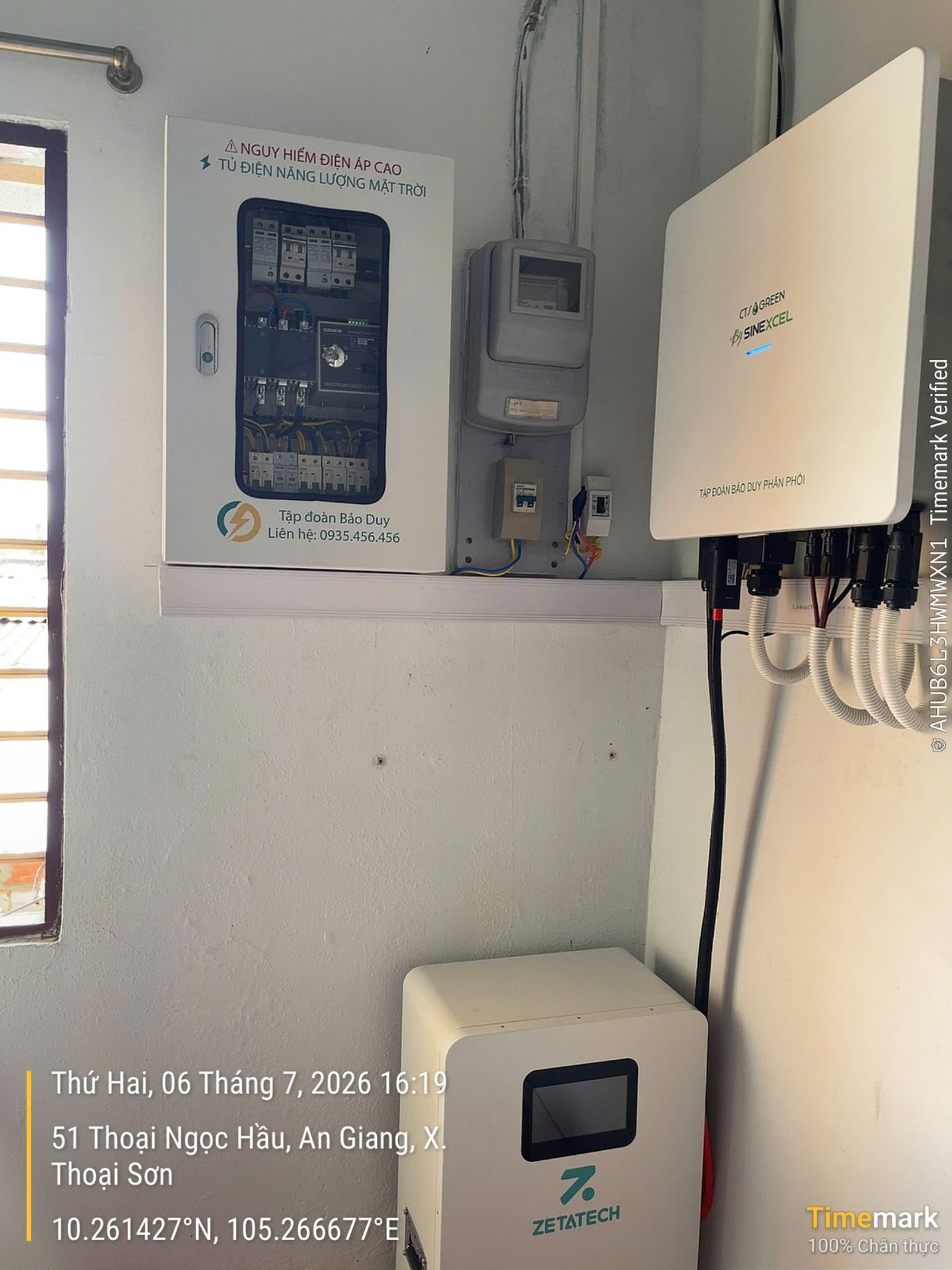 Hệ thống 7.44kWp - Nhà anh Hậu - An Giang