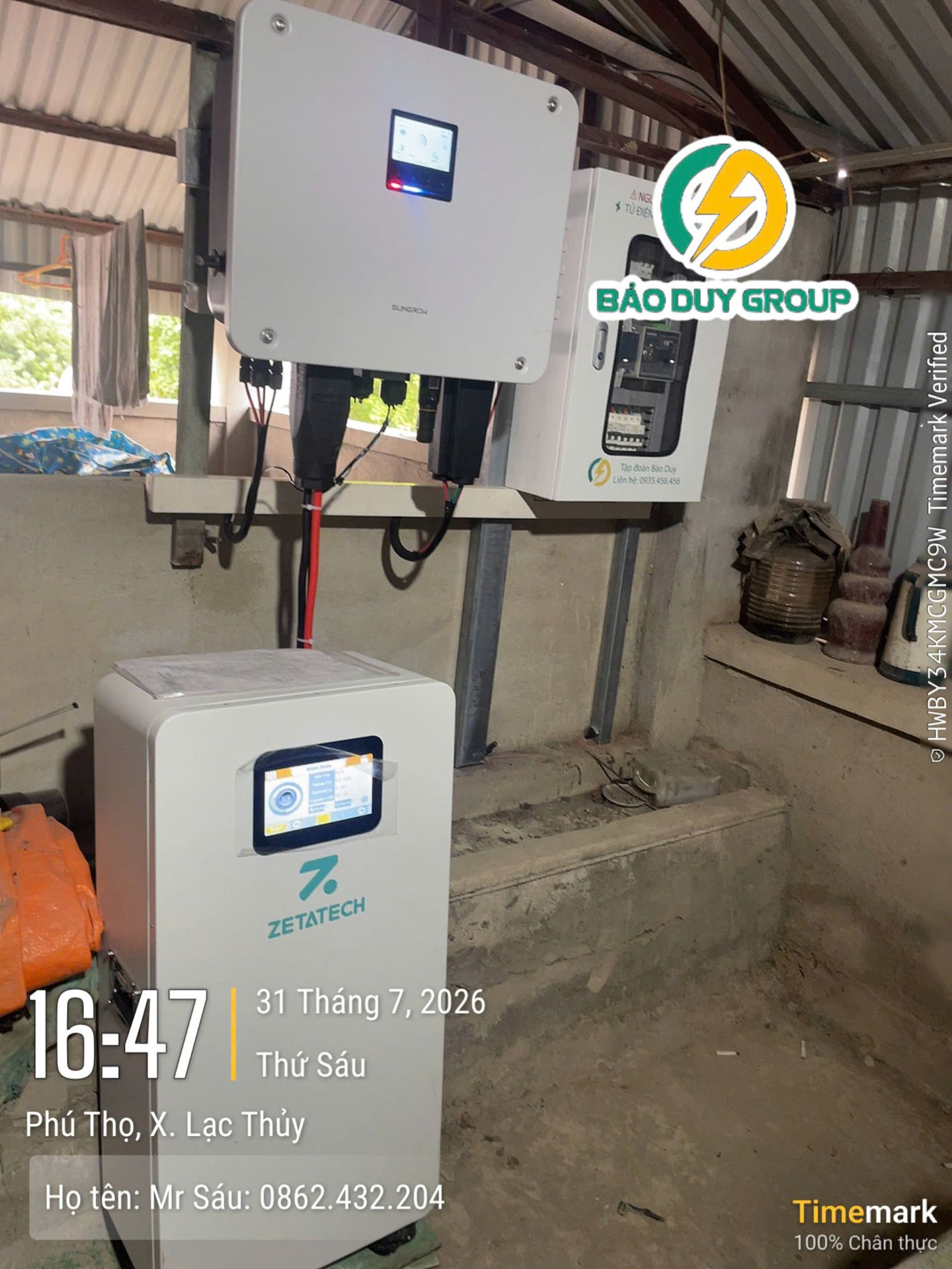 HỆ THỐNG 9,92 kWp. - TRẦN PHƯƠNG- PHÚ THỌ