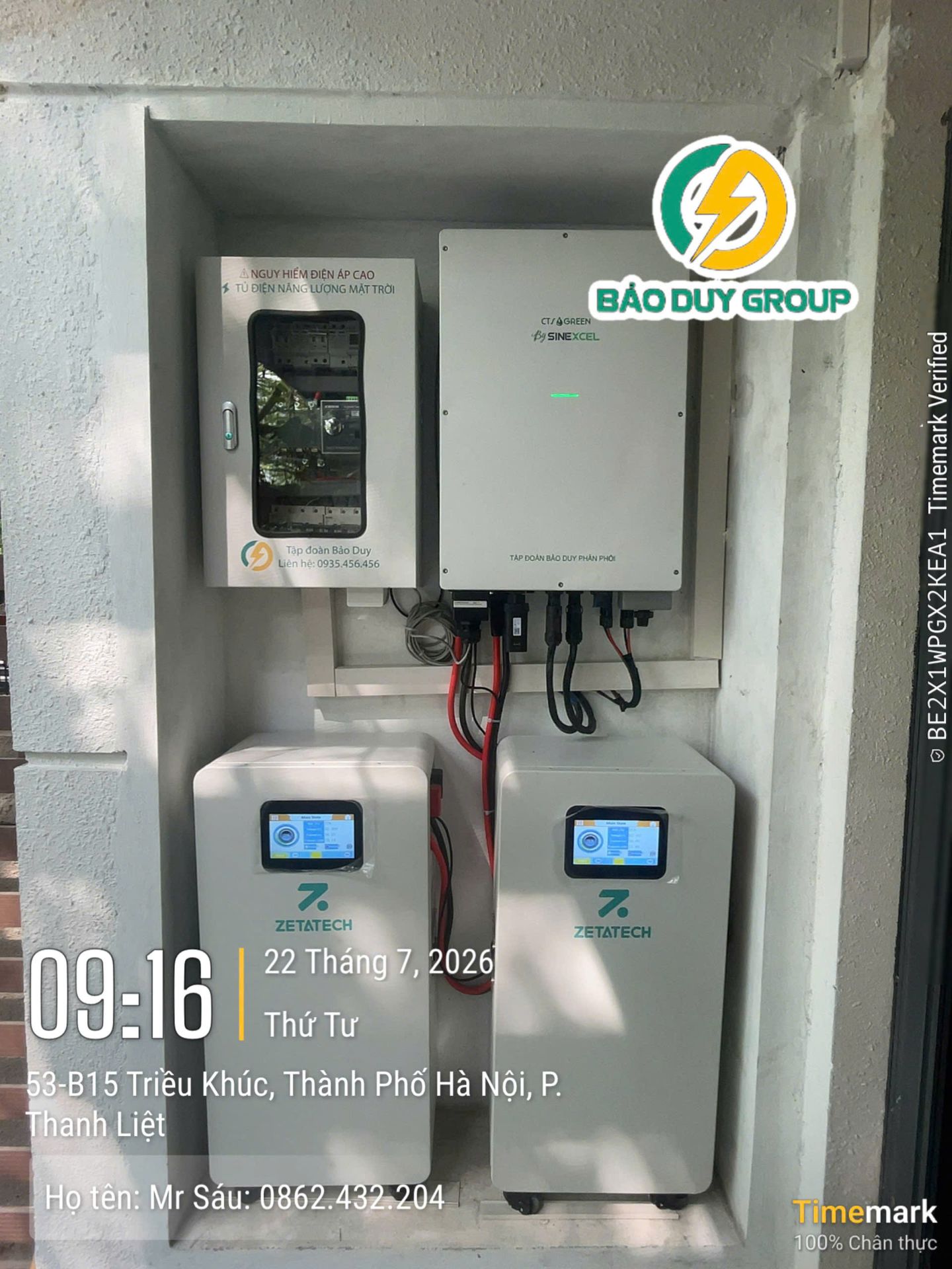 Hệ thống 12kw - VƯƠNG VIẾT TRUNG - HÀ NỘI