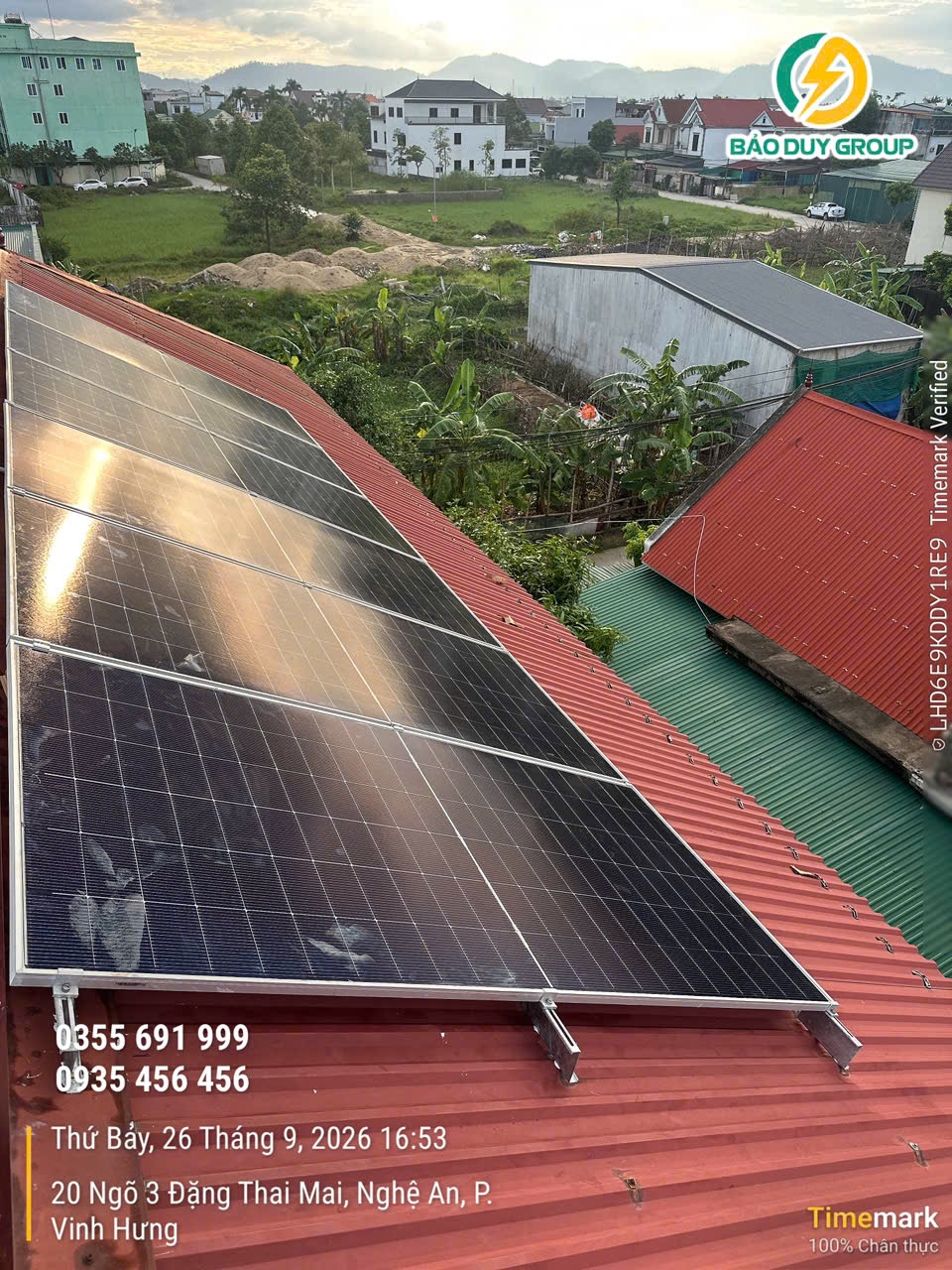 Hệ thống 7,4kw, Nhà anh Nguyễn Hùng, Vinh Hưng, Nghệ An