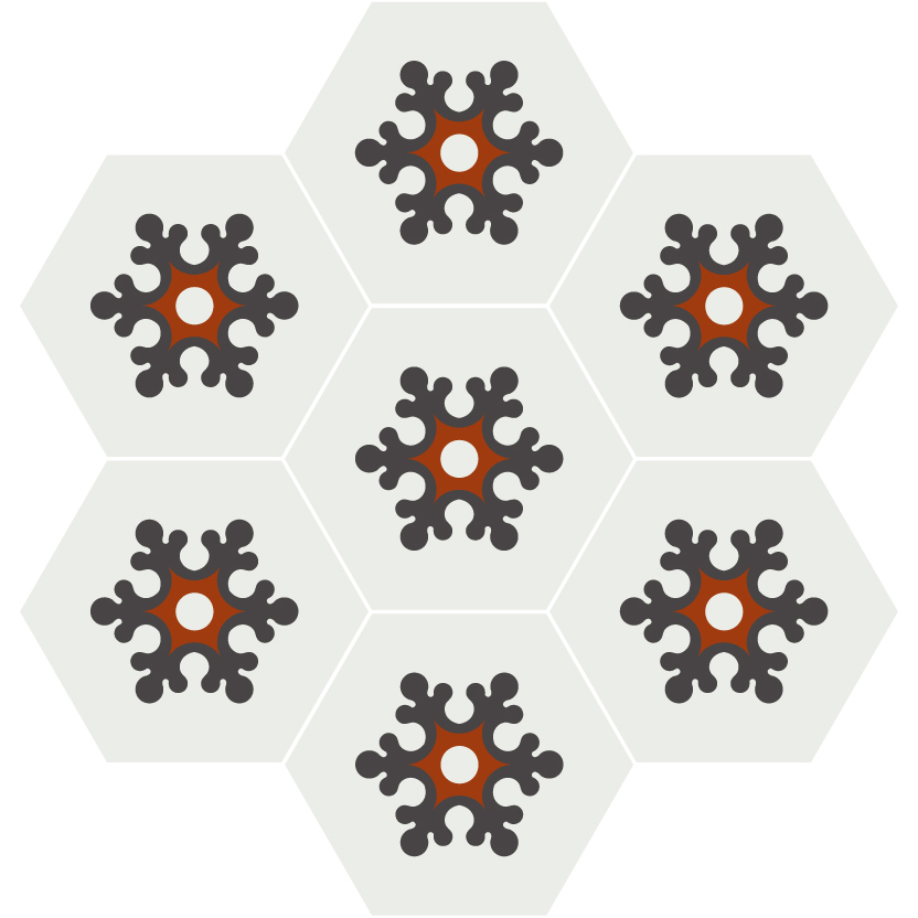 Gạch bông CTS GBNVH Lục Giác H419.1 - 4 viên